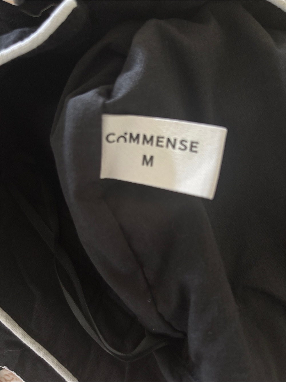 Commense Black High-Waist Shorts with White Piping - Picture 4 of 4